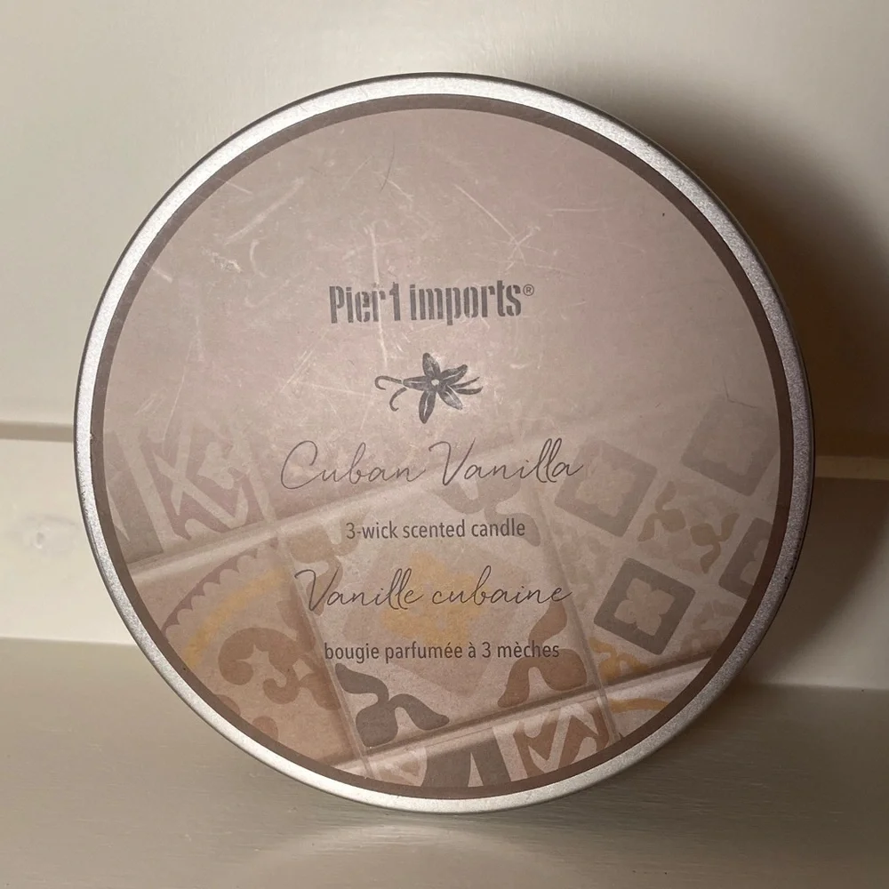 Pier 1 Imports Cuban Vanilla 3 wick candle
